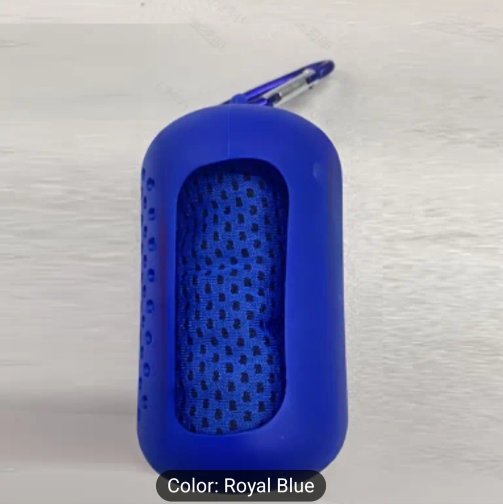 🚨 $5 w/Bundle 2+Items 🔥 NEW Cool Towel Carabiner Hiking Yardwork ROYAL BLUE